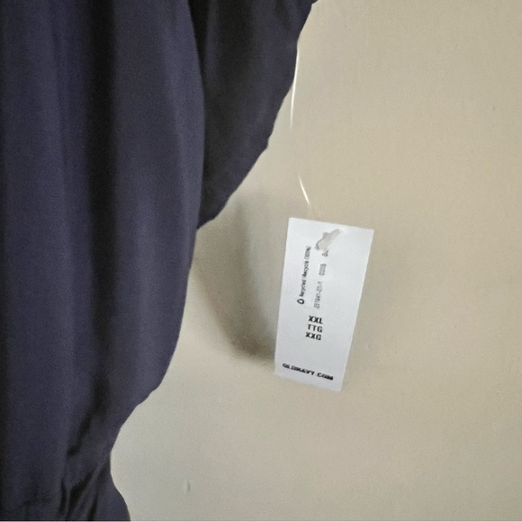 Navy Blue Cinched Waist Dress - Picture 4 of 7